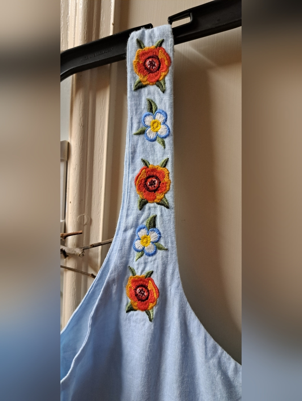 ❤️Fanm Mon Lulu Dress Tuckernuck Linen Lined Embroidered Maxi Sz XL - Picture 9 of 14